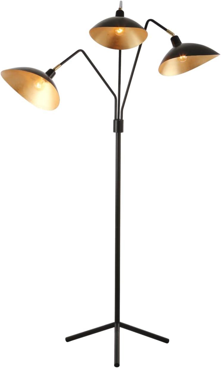 Iris Floor Lamp - LIT4361 - Black/Gold - Safavieh