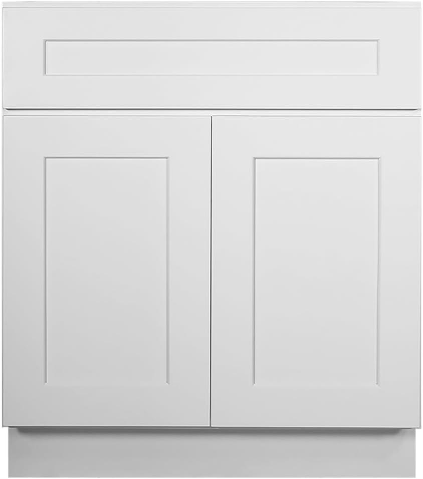 Design House Brookings Unassembled Shaker Base Kitchen Cabinet, White