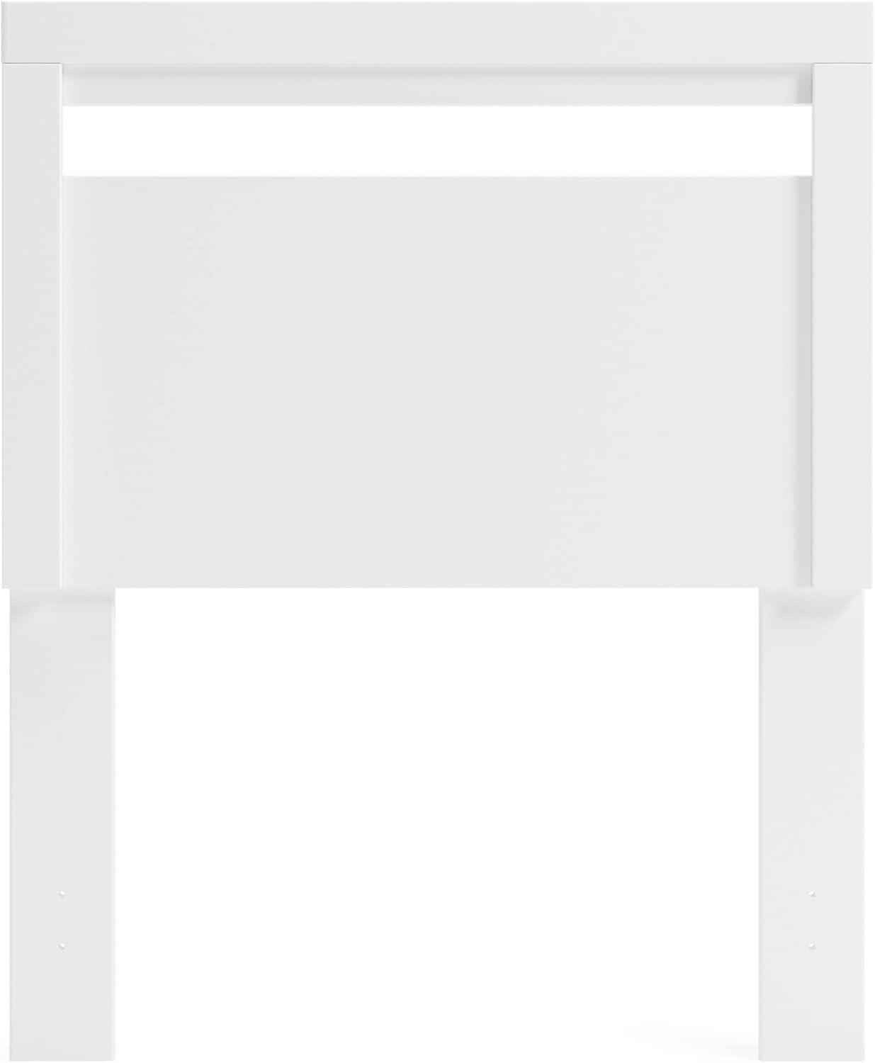 White Transitional Queen Platform Bed with Peekaboo Cutout