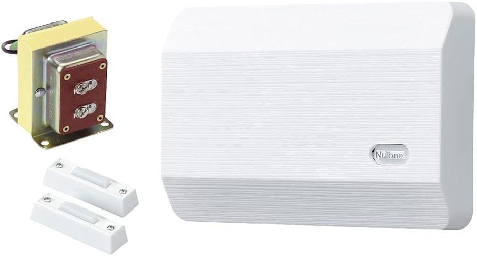 Nutone LA11WH Decorative Wired Two-Note Door Chime, White Textured Finish