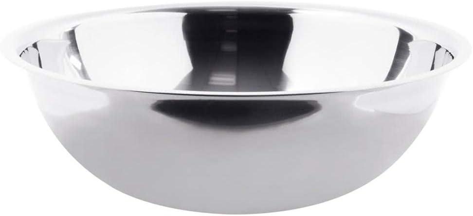 30 Quart Silver Stainless Steel Mixing Bowl with Mirror Finish