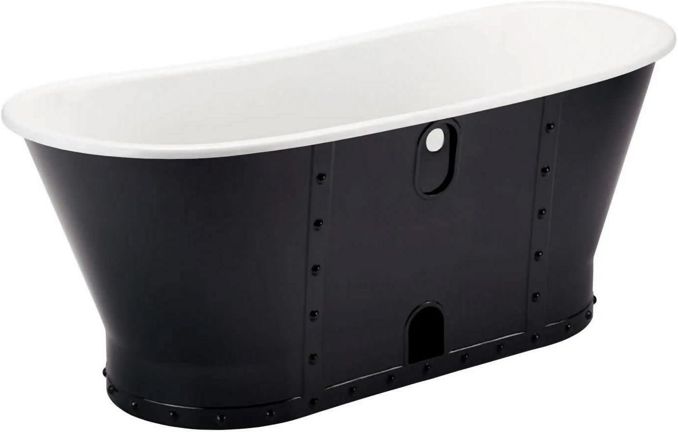 Brayden 68" Cast Iron Soaking Freestanding Tub with Included Overflow Drain