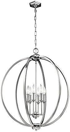 Corinne 6-Light Polished Nickel Hanging Pendant