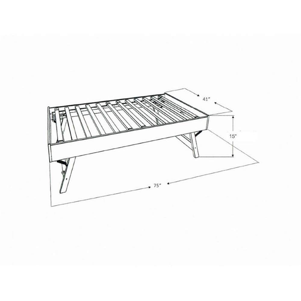 Kodiak Furniture Twin to King Size Daybed in Wood in Rustic Walnut