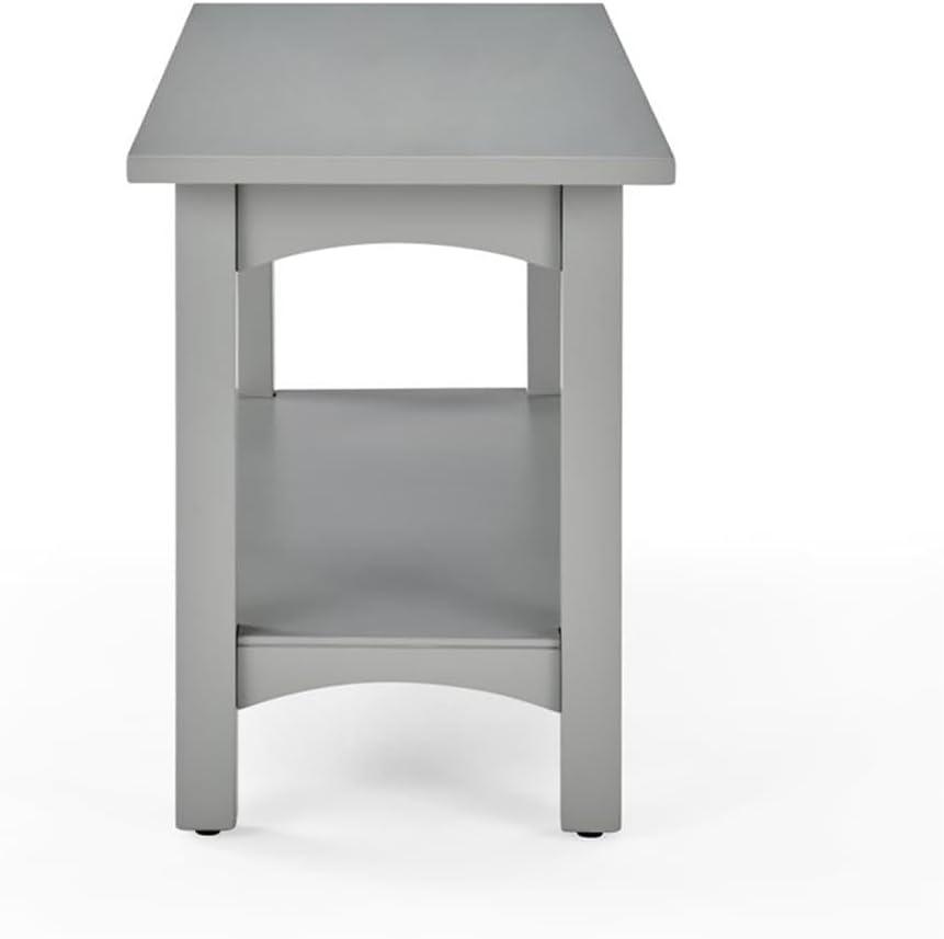 Alaterre Craftsbury 36 in. Sturdy Pine Wood Entryway Bench, Open Design Accent Furniture, Gray