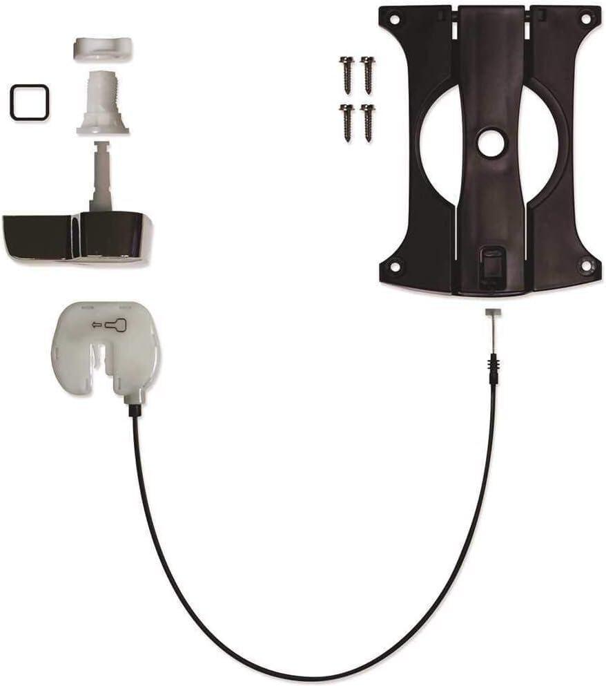 Universal Chrome Toilet Handle Replacement Kit with Plastic and Metal Components