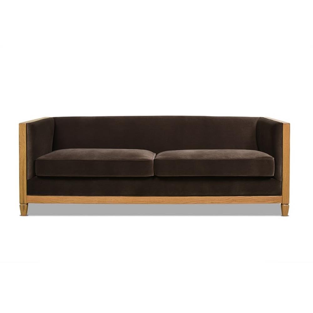 Jennifer Taylor Home Georgia Cane Rattan Tuxedo Seating Collection (Sofa), Brown