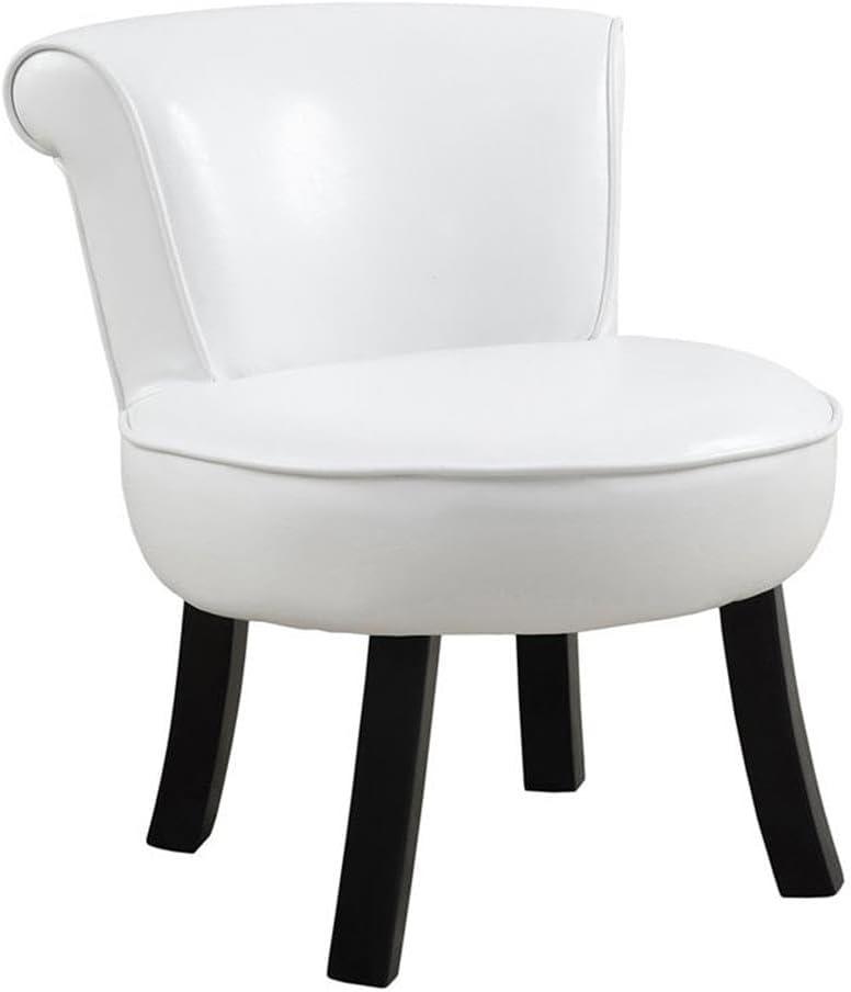 Monarch Specialties Juvenile Chair, Accent, Kids, Upholstered, White Leather Look,