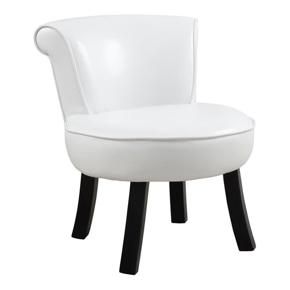 Monarch Specialties Juvenile Chair, Accent, Kids, Upholstered, White Leather Look,