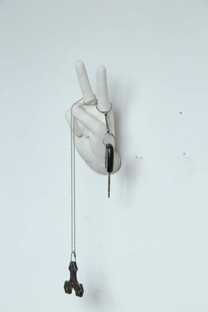 Wrought Studio™ Serap White Peace Hand Wall Mount - 8.5" tall