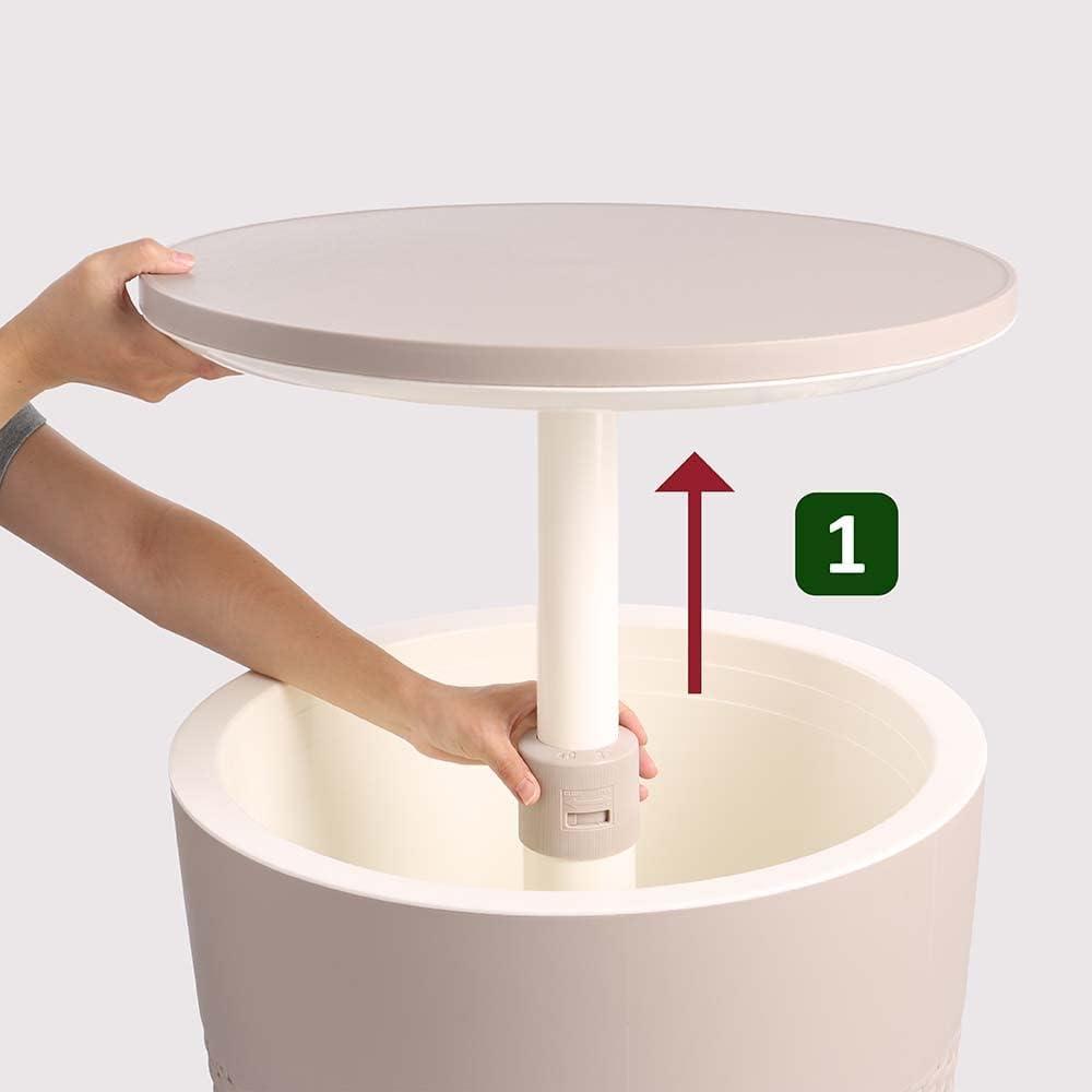 Cancun Resin Outdoor 2-In-1 Side Table and Cooler