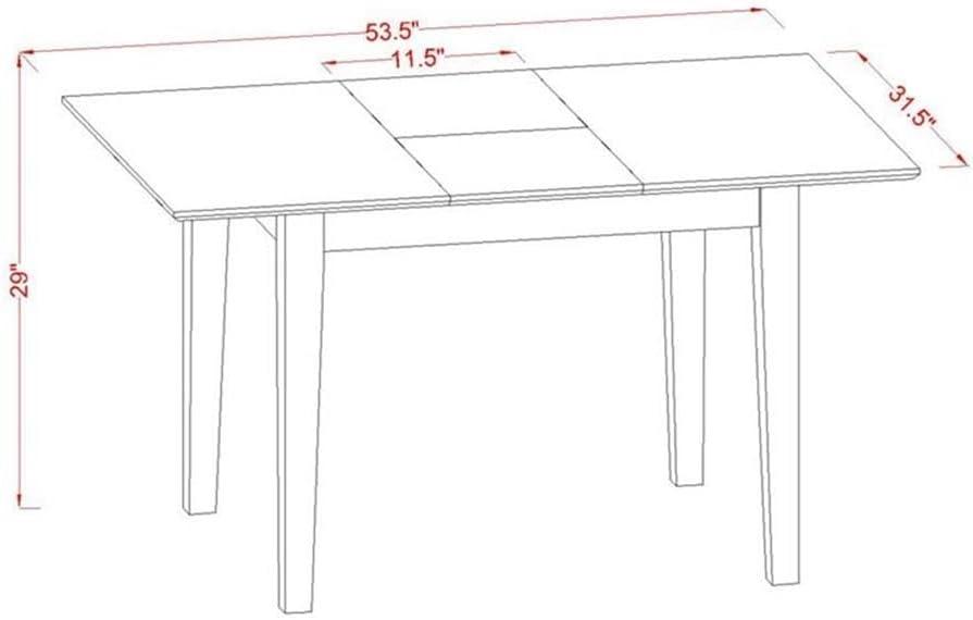 Elegant Oak Finish 3-Piece Dinette Set - Rectangular Table with 2 Slatted-Back Chairs - High-Quality Asian Hardwood - Versatile Addition to Any Space