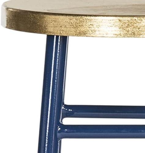 Emery Dipped Gold Leaf Counter Stool  - Safavieh