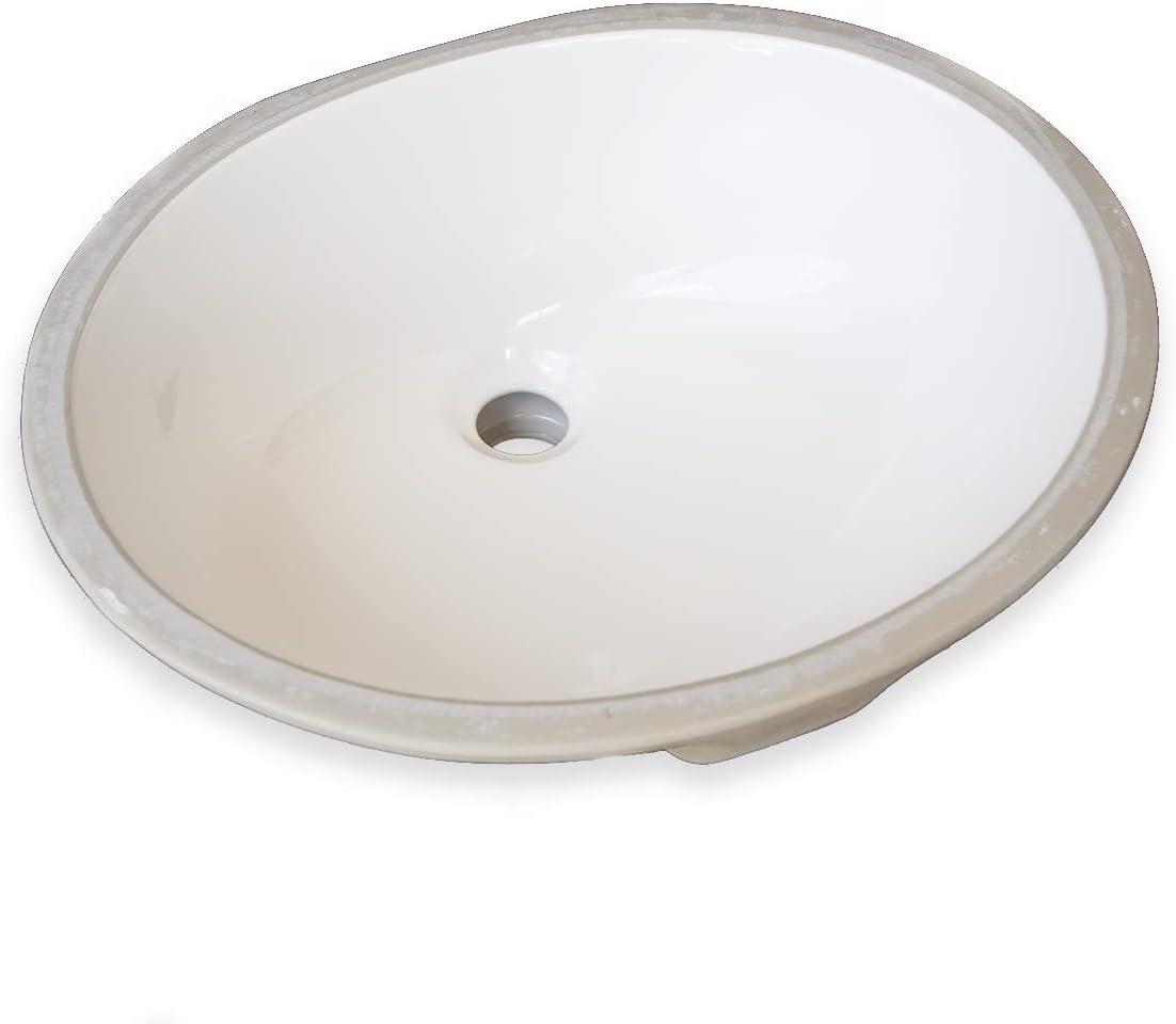 Wells Sinkware Rhythm Series 15.75'' Ceramic Oval Bathroom Sink with Overflow