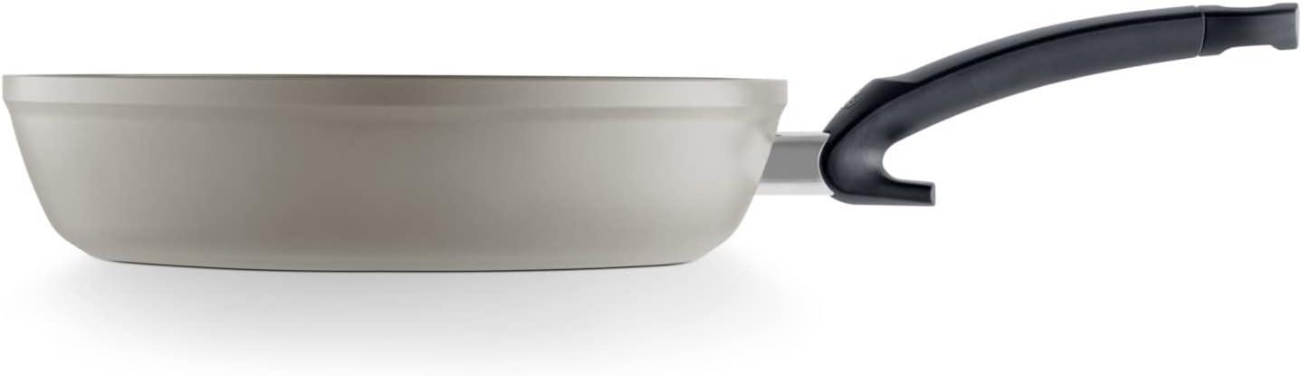 8 Inch Warm Grey Aluminum Ceramic Non-Stick Frying Pan