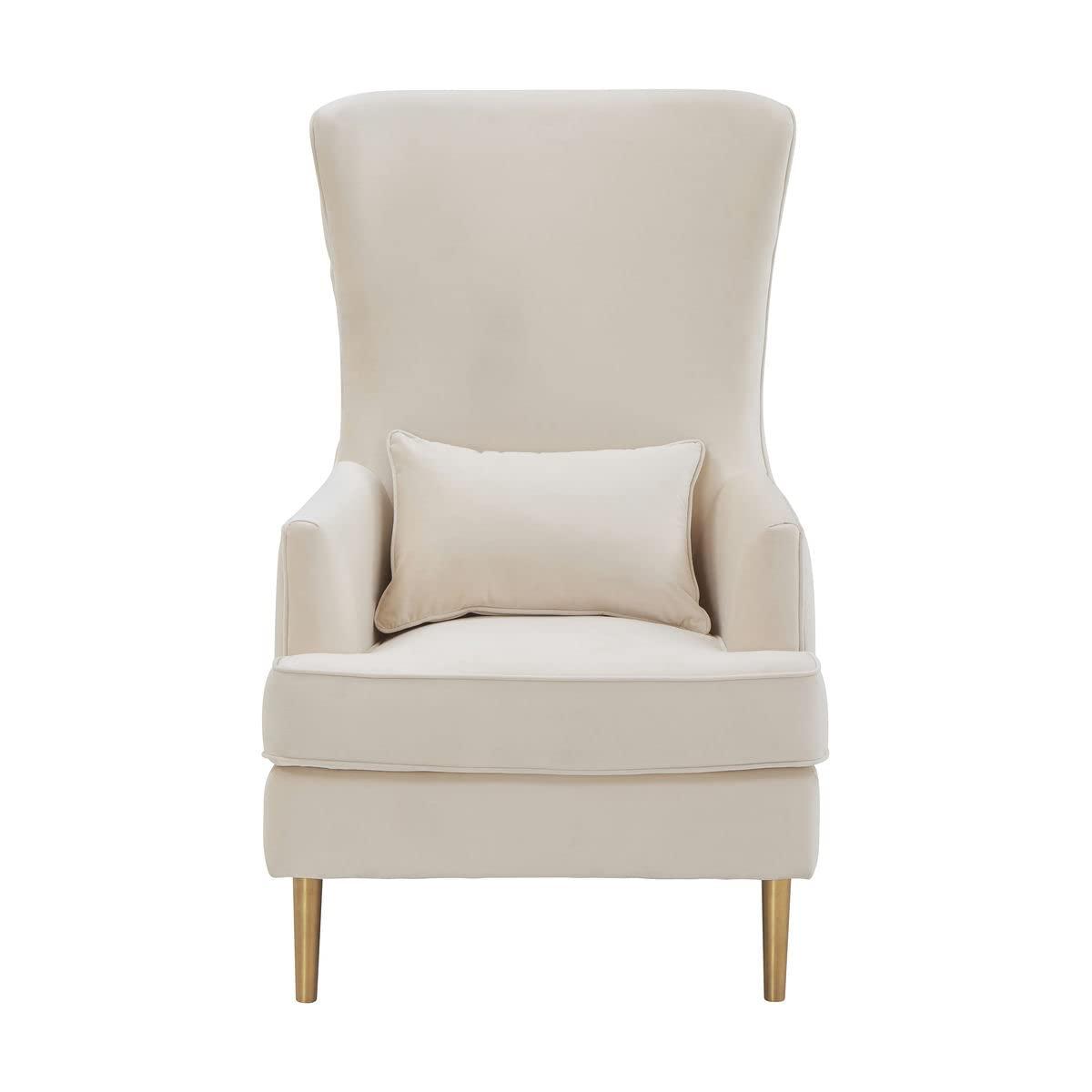 TOV Furniture Alina Cream Tall Tufted Back Chair