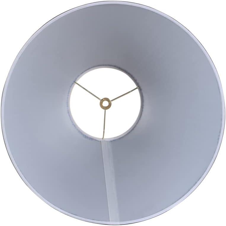 Aspen Creative 33192, Transitional Hardback Empire Shaped Mushroom Pleated Black Spider Shade, 6" Top x 16" Bottom x 12" Slant