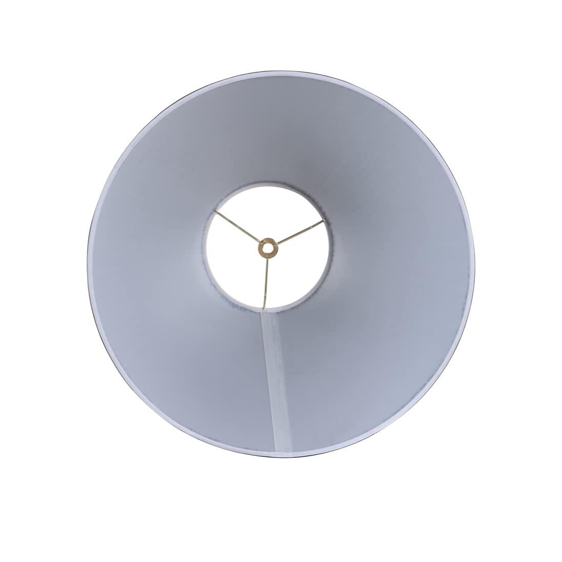 Aspen Creative 33192, Transitional Hardback Empire Shaped Mushroom Pleated Black Spider Shade, 6" Top x 16" Bottom x 12" Slant