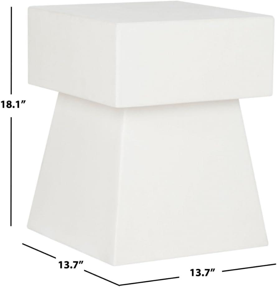 Zen Indoor/Outdoor Mushroom Modern Concrete 181 Inch H Indoor/Outdoor Accent Table - Ivory - Safavieh
