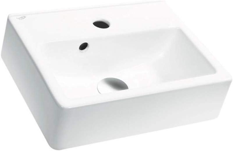 CeraStyle By Nameeks Mini 11.02'' Glossy White Ceramic Rectangular Bathroom Sink with Overflow