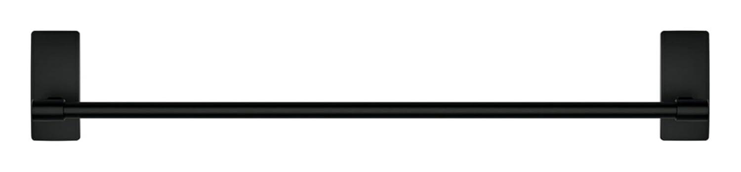 Command Bath Matte Black Towel Bar, Holds 10 lbs, 2 Large Strips