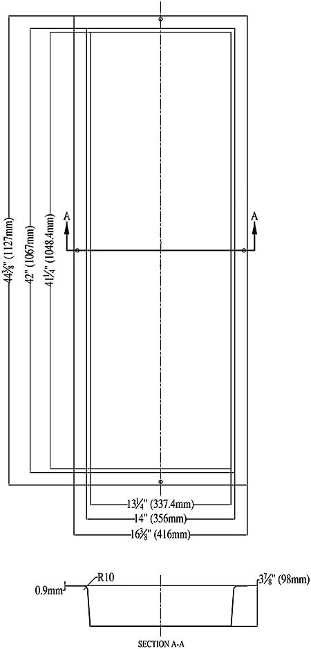 Shower Niche with Support Plate Wall Organizer Rectangular Bathroom Niche Shelf