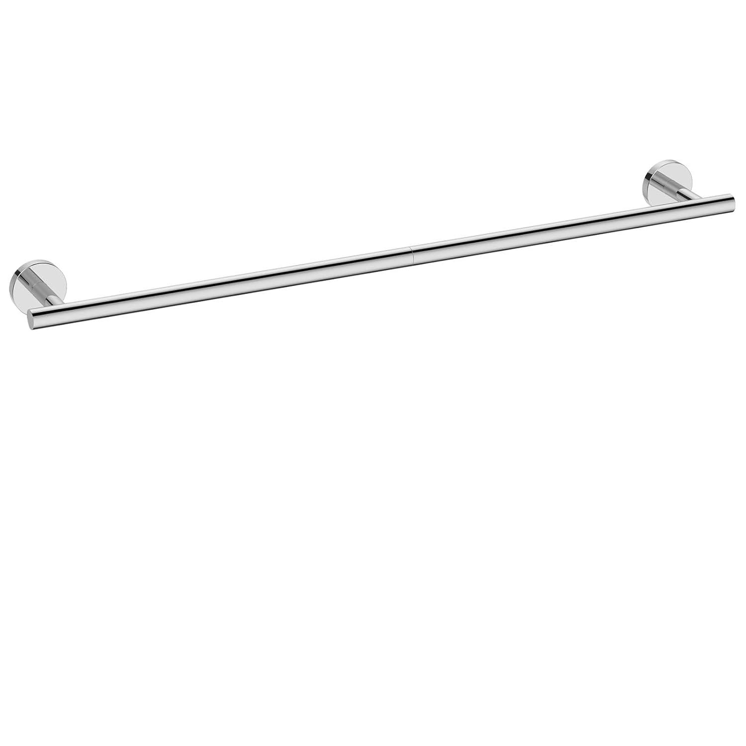 USHOWER Polished Chrome Bath Towel Bar, 30-Inch Towel Rack for Bathroom Wall-Mounted, Thicken SUS304 Stainless Steel Towel Rod (Total Length 32-Inch)