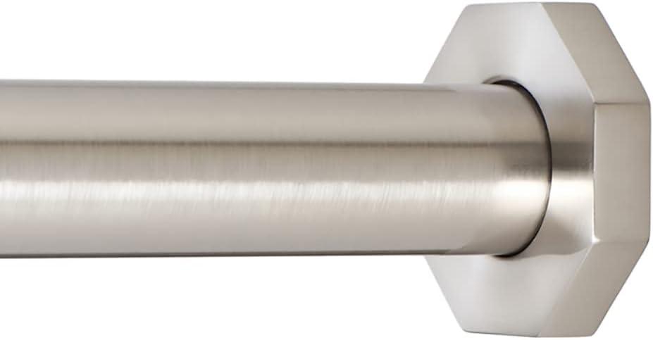 Ivilon Tension Curtain Rod - Spring Tension Rod for Small Windows or Shower, 16 to 24 Inch. Black