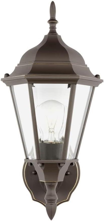 Antique Bronze Outdoor Wall Lantern with Clear Beveled Glass