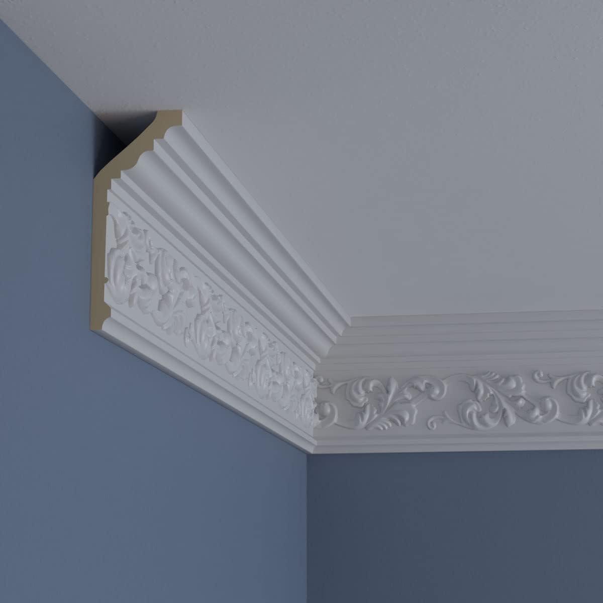 Ekena Millwork 5 1/2"H x 2 1/4"P x 6"F x 94 1/2"L Richmond Crown Moulding