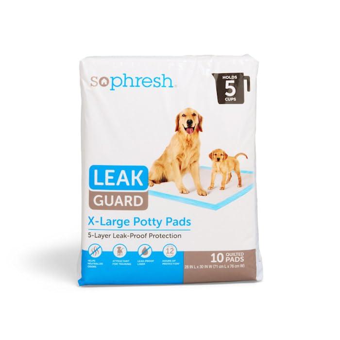 So Phresh X-Large Leak Guard Quilted Potty Pads, Count of 10