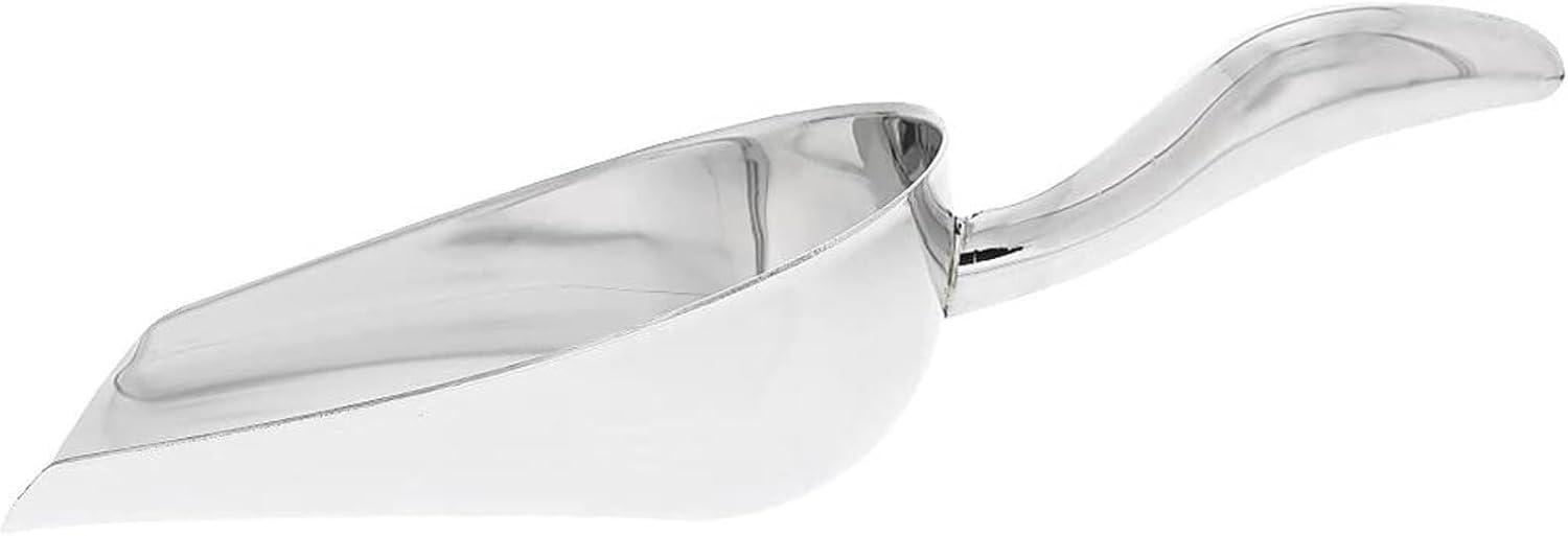Juvale 6oz Stainless Steel Scoop for Ice Bucket, Small Silver Metal Scoop for Flour, Kitchen, Bar, Candy, 9.2 x 3.3 Inches