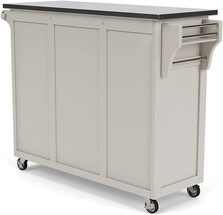 Homestyles Create-a-Cart Wood Kitchen Cart in Off White