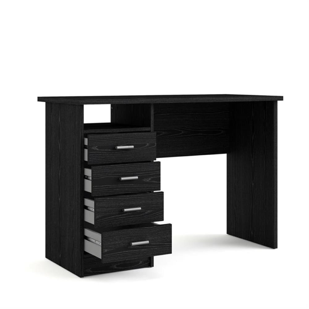 Tvilum,Desk with 4 Drawers Black Woodgrain