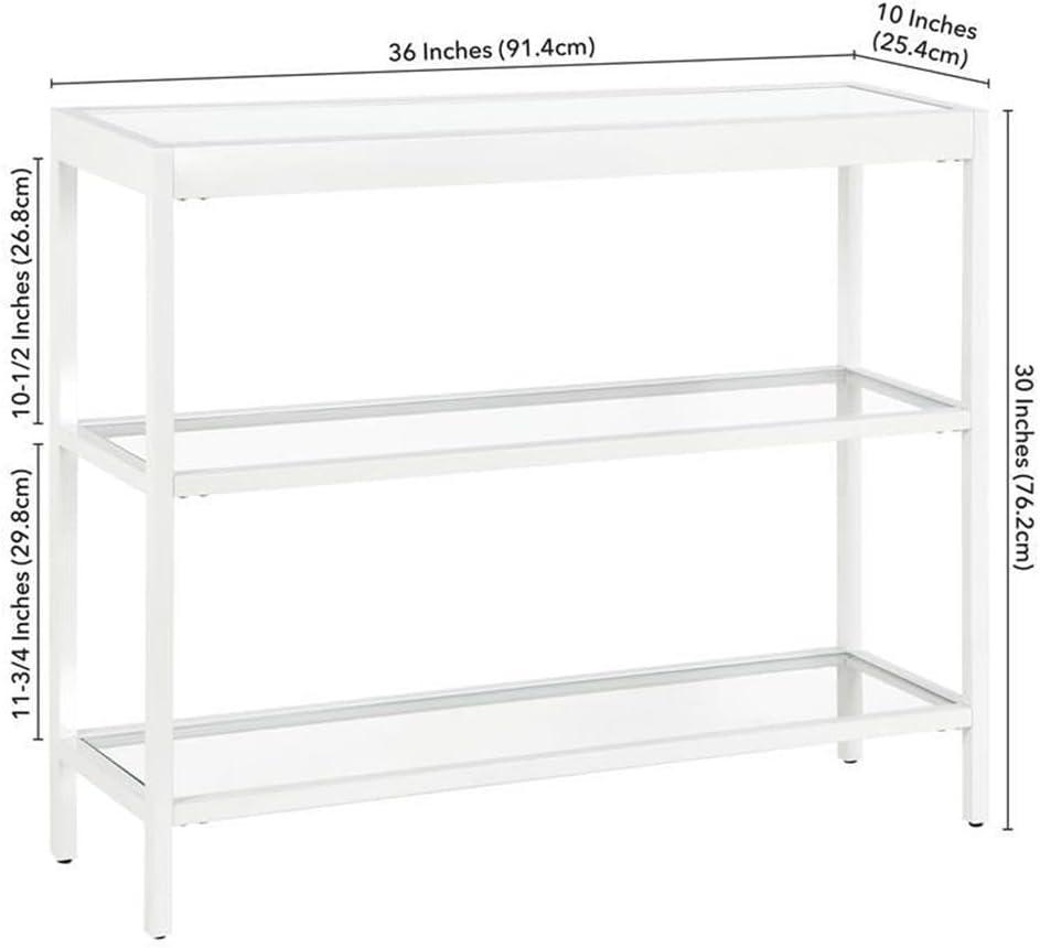 36" White Console Table - Henn&Hart