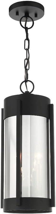 Brushed Nickel and Smoked Glass Outdoor Pendant Lantern