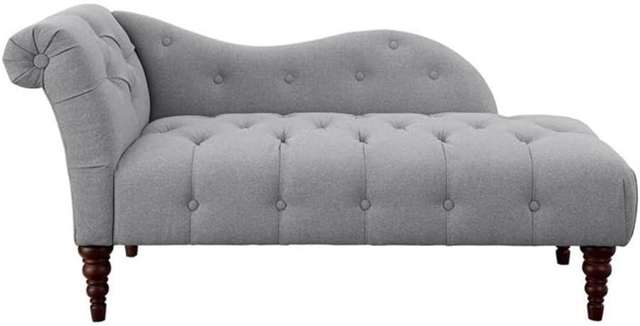 Lexicon Blue Hill 66" Traditional Textured Fabric Chaise in Dove Gray
