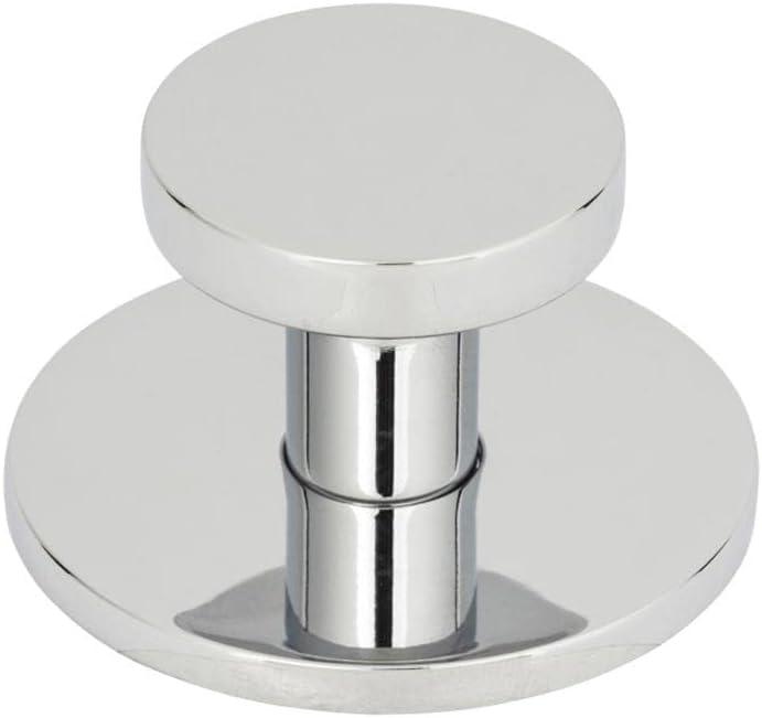 Polished Chrome Round Modern Cabinet Knob with Mounting Hardware