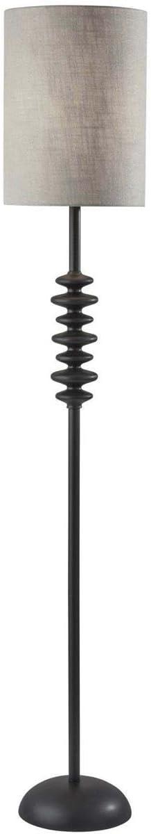 Beatrice Floor Lamp Black - Adesso: Contemporary Design, 68" Tall, Rotary Switch