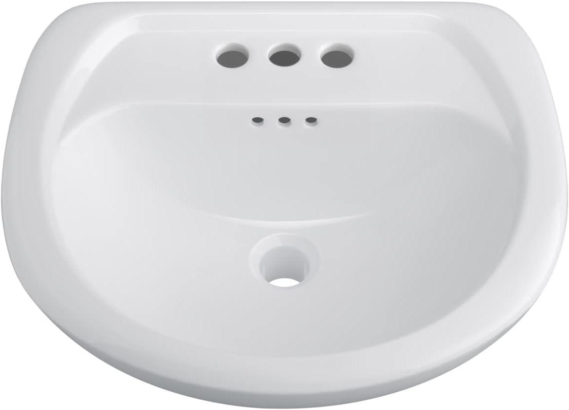 Proflo Proflo 18'' White Vitreous China Oval Bathroom Sink PF5004WH