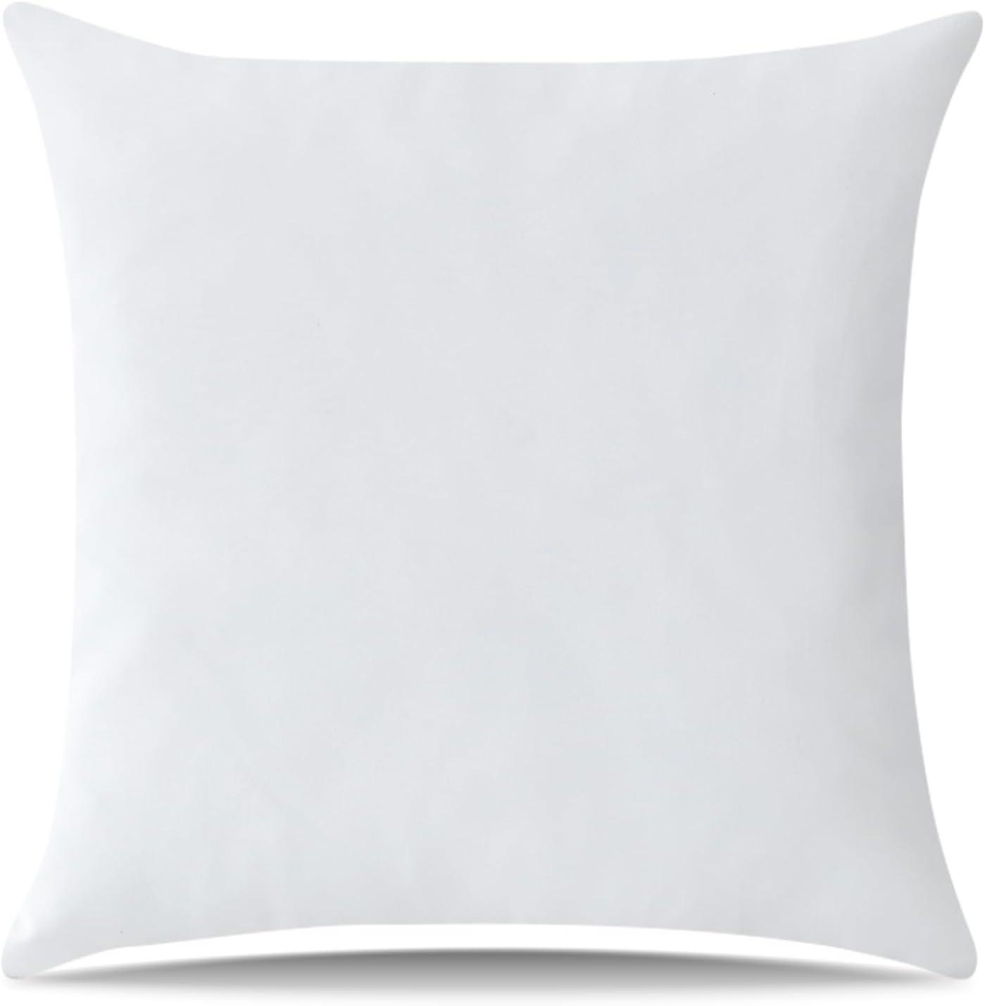 Phantoscope Soft Silky Velvet Series Decorative Throw Pillow, 18" x 18", True White, 1 Pack