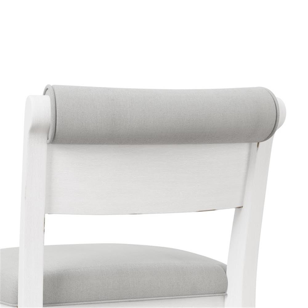 Clarion Wood and Upholstered Bar Height Swivel Stool Sea White - Hillsdale Furniture