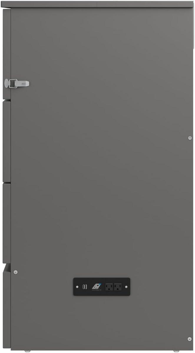 AFI Northfield Grey Full Solid Wood Murphy Bed Chest