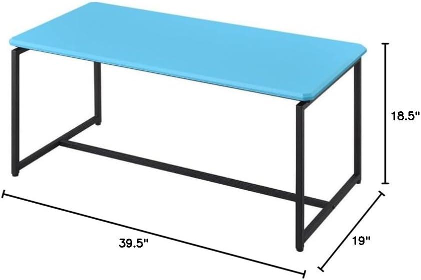 HOMLUX 3 PCS Coffee Table Set Sofa Side Table with 2 Square End Table,White