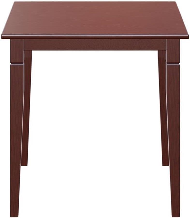 Winsome Kingsgate Dining Table Routed with Tapered Leg Walnut: Hardwood Square Kitchen Table for 4, Modern Style