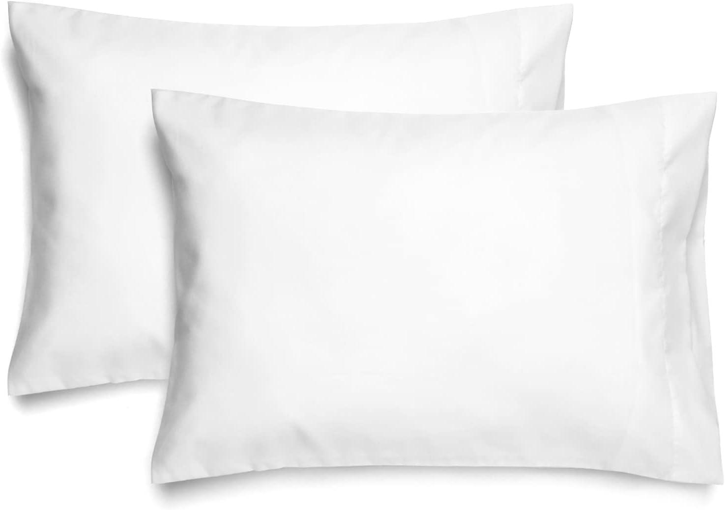 White Microfiber Toddler Pillowcases with Zipper Closure, 13" x 18"