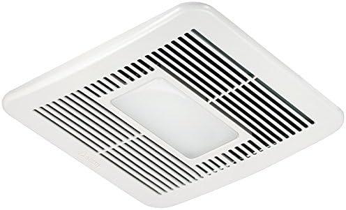 Delta Electronics SMT150LED 150 CFM Ceiling Bathroom Exhaust Fan with LED Light & Night Light, Off White