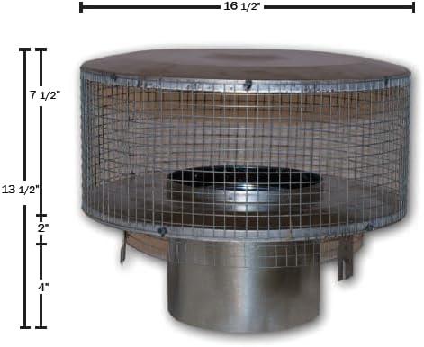 Superior - Astria - IHP - Chimney Cap Round Top w/Mesh Screen for 8DM Pipe RT-8DM F0916, Silver