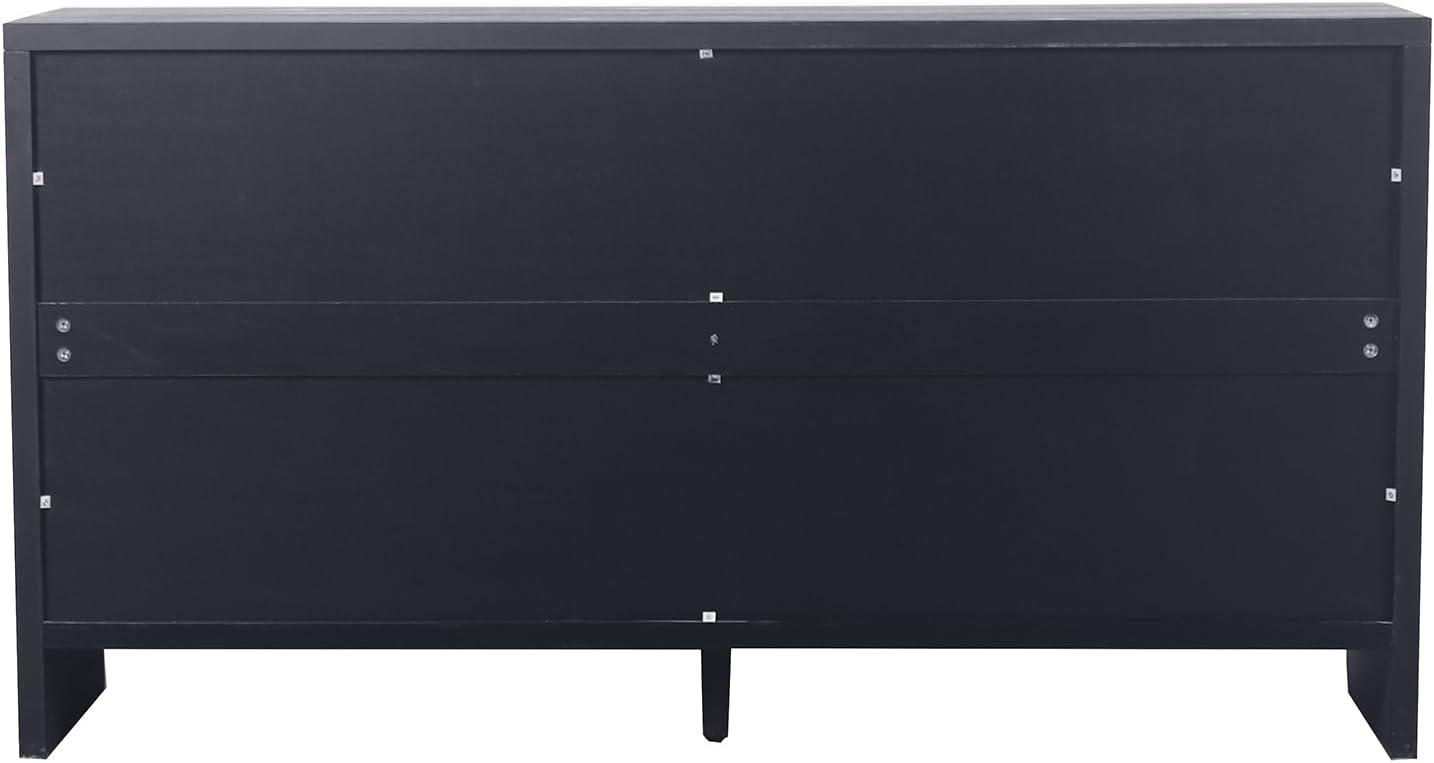 Sideboard Buffet Cabinet with Storage, Farmhouse Style Four-Door Wooden Storage Cabinet, Multifunctional Accent Buffet with Adjustable Layer Board for Kitchen, Dining Room, entryway