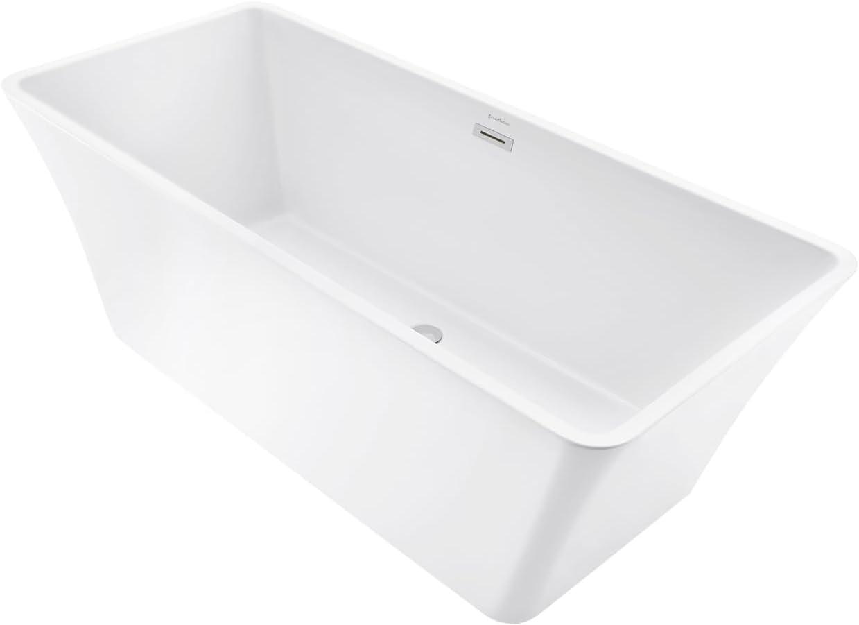 St. Tropez 67" White Acrylic Freestanding Bathtub